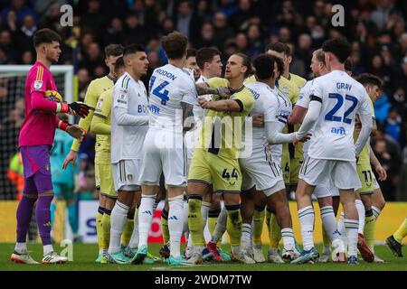 Leeds, Großbritannien. Januar 2024. Während des Sky Bet Championship Matches Leeds United gegen Preston North End in der Elland Road, Leeds, Großbritannien, 21. Januar 2024 (Foto: James Heaton/News Images) in Leeds, Großbritannien am 21. Januar 2024. (Foto: James Heaton/News Images/SIPA USA) Credit: SIPA USA/Alamy Live News Stockfoto