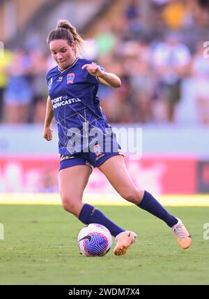 Lilyfield, Australien. Januar 2024. Lorena Yvonne Baumann von den Newcastle Jets wird während des Spiels der Liberty A-League 2023/24 in der Runde 13 zwischen Sydney FC und Newcastle Jets im Leichhardt Oval in Lilyfield gesehen. Endstand Sydney FC 2:1 Newcastle Jets. (Foto: Luis Veniegra/SOPA Images/SIPA USA) Credit: SIPA USA/Alamy Live News Stockfoto