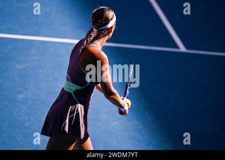 Paris, Frankreich. Januar 2024. Victoria Azarenka während des Australian Open AO 2024 Grand Slam Tennis Turniers am 20. Januar 2024 im Melbourne Park in Australien. Foto: Victor Joly/ABACAPRESS.COM Credit: Abaca Press/Alamy Live News Stockfoto