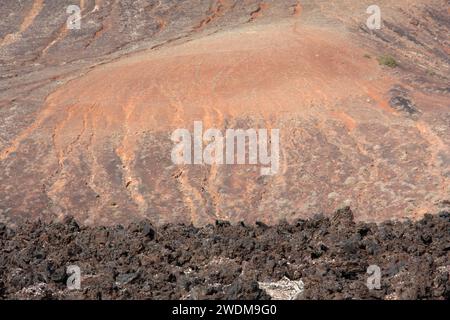 Blick auf den Timanfaya Nationalpark Lanzarote Kanarische Inseln Stockfoto