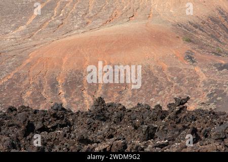 Blick auf den Timanfaya Nationalpark Lanzarote Kanarische Inseln Stockfoto