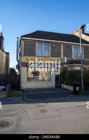 Das chinesische Take-away-Bristol des Roten Sterns Stockfoto