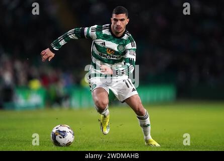 Celtic's Liel Abada im Scottish Cup in der vierten Runde im Celtic Park, Glasgow, Schottland. Bilddatum: Sonntag, 21. Januar 2024. Stockfoto