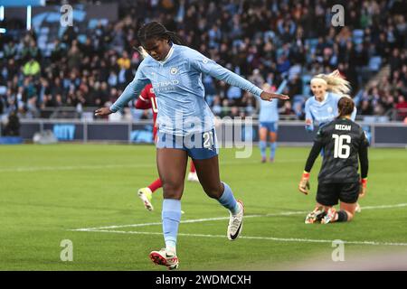 Manchester am Sonntag, den 21. Januar 2024. Während des Barclays FA Women's Super League Spiels zwischen Manchester City und Liverpool im Joie Stadium, Manchester am Sonntag, den 21. Januar 2024. (Foto: Chris Donnelly | MI News) Credit: MI News & Sport /Alamy Live News Stockfoto