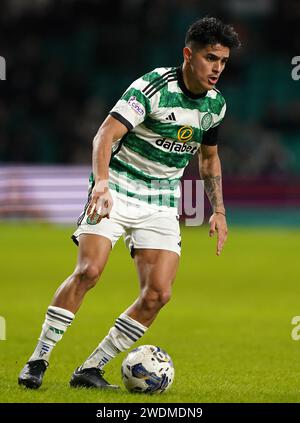 Celtic's Luis Palma in der vierten Runde des Scottish Cup im Celtic Park, Glasgow, Schottland. Bilddatum: Sonntag, 21. Januar 2024. Stockfoto