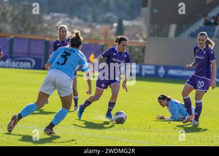 Florenz, Italien. Januar 2024. Florenz, Italien, 21. Januar 2024: Michela Catena (10 Fiorentina) beim Spiel der Serie A Women League zwischen Fiorentina Women und Pomigliano Women im Viola Park in Florenz, Italien. (Sara Esposito/SPP) Credit: SPP Sport Press Photo. /Alamy Live News Stockfoto