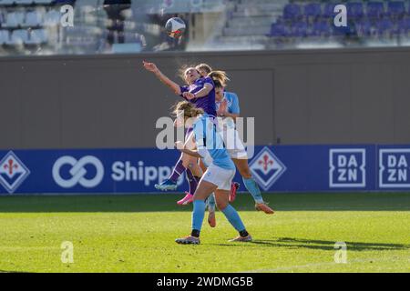 Florenz, Italien. Januar 2024. Florenz, Italien, 21. Januar 2024: Michela Catena (10 Fiorentina) beim Spiel der Serie A Women League zwischen Fiorentina Women und Pomigliano Women im Viola Park in Florenz, Italien. (Sara Esposito/SPP) Credit: SPP Sport Press Photo. /Alamy Live News Stockfoto