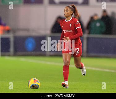 Taylor Hinds of Liverpool in Aktion beim FA Women's Super League Match Manchester City Women vs Liverpool Women im Joie Stadium, Manchester, Großbritannien, 21. Januar 2024 (Foto: Conor Molloy/News Images) Stockfoto