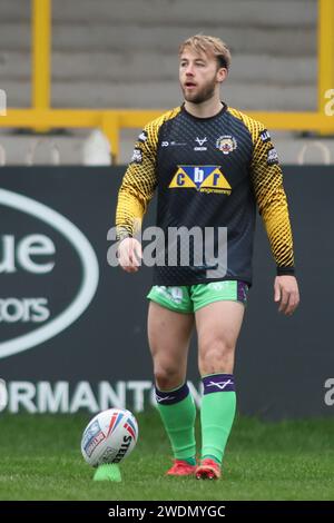 Castleford, Großbritannien. Januar 2024. Wheldon Road, Castleford, West Yorkshire, 21. Januar 2024 2024 Castleford Tigers vs London Broncos Danny Richardson von Castleford Tigers Credit: Touchlinepics/Alamy Live News Stockfoto