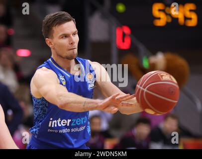 Bonn, Deutschland. Januar 2024. Martin Hermannsson (Alba), Telekom Baskets Bonn vs Alba Berlin, easyCredit BBL, 17. Spieltag, Bonn, 21.01.2024. Quelle: Jürgen Schwarz/Alamy Live News Stockfoto