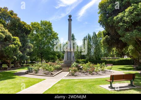 Mudgee, New South Wales, Australien, das Mudgee Region Fallen Soldiers war Memorial im Robertson Park, NSW, Australien, 2024 Stockfoto