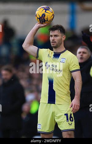 Leeds, Großbritannien. Januar 2024. Andrew Hughes von Preston North End während des SKY Bet EFL Championship Matches von Leeds United FC gegen Preston North End am 21. Januar 2024 in Elland Road, Leeds, England, Großbritannien Credit: Every Second Media/Alamy Live News Stockfoto