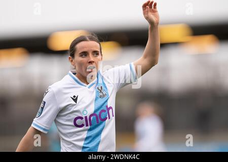 Dratford, Großbritannien. Januar 2024. Princes Park, Dartford, England, 21. Januar 2024 Crystal Palace Stürmer Shanade Hopcroft (24) während des FA Womens Championship Match zwischen London City Lionesses und Crystal Palace im Princes Park, Dartford, England (Stephen Flynn/SPP) Credit: SPP Sport Press Photo. /Alamy Live News Stockfoto