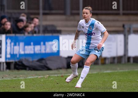 Dratford, Großbritannien. Januar 2024. Princes Park, Dartford, England, 21. Januar 2024 Crystal Palace Mittelfeldspielerin Ria Percival (23) während des FA Women's Championship Matches zwischen London City Lionesses und Crystal Palace im Princes Park, Dartford, England (Stephen Flynn/SPP) Credit: SPP Sport Press Photo. /Alamy Live News Stockfoto