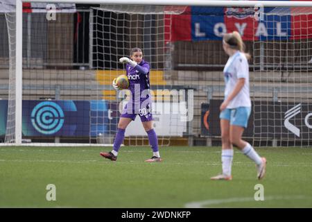 Dratford, Großbritannien. Januar 2024. Princes Park, Dartford, England, 21. Januar 2024 Crystal Palace Torhüter Demi Lambourne (30) während des FA Women's Championship Matches zwischen London City Lionesses und Crystal Palace im Princes Park, Dartford, England (Stephen Flynn/SPP) Credit: SPP Sport Press Photo. /Alamy Live News Stockfoto