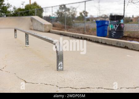 Cameron Park Skate Park Rail Stockfoto