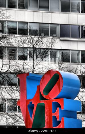 LIEBE aus dem Love Park in Philly, Philadelphia, Pennsylvania Stockfoto