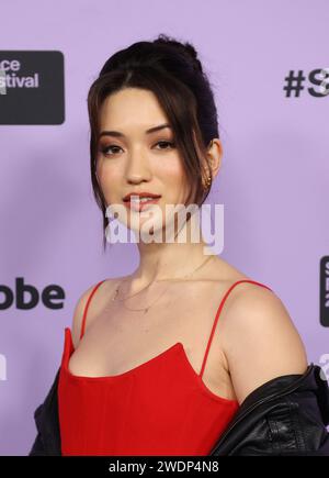 Park City, USA. Januar 2024. Reina Hardesty kam zur Premiere „IT's What's Inside“ während des Sundance Film Festivals 2024, das am 19. Januar 2024 im Ray Theatre in Park City, Utah, stattfand. © JPA/AFF-USA.com Credit: AFF/Alamy Live News Stockfoto