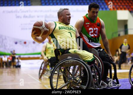 Bangkok, Thailand. Januar 2024. Shaun NORRIS (aus) Rollstuhl Basketball : 2024 IWBF Asien Ozeanien Meisterschaften Männer Endspiel zwischen Australien und Iran im Bangkok Youth Center in Bangkok, Thailand . Quelle: Yohei Osada/AFLO SPORT/Alamy Live News Stockfoto