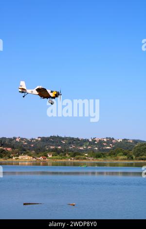 PZL-Mielec M-18 Dromader, Feuerlöschflugzeug, das von der griechischen Luftwaffe eingesetzt wird, die am Flughafen Ioannis Kapodistris in Korfu landet Stockfoto