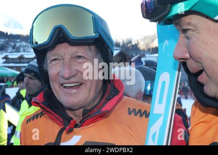 KITZBÜHEL, Österreich. , . Franz KLAMMER, Olympischer Goldmedaillengewinner, Abfahrtsrennen Innsbruck 1976 - Kitz CharityTrophy 2024 am Rande der Herren-Abfahrtsveranstaltung der FIS Alpinski-Weltmeisterschaft in Kitzbühel, Österreich am 20. Januar 2024. HAHNENKAMM-SKI ALPINE Herren Abfahrtsrennen Wochenende, - Hahnenkamm Rennen, gebührenpflichtiges Bild - Foto: © Arthur THILL ATP Images (THILL Arthur/ATP/SPP) Credit: SPP Sport Press Photo. /Alamy Live News Stockfoto