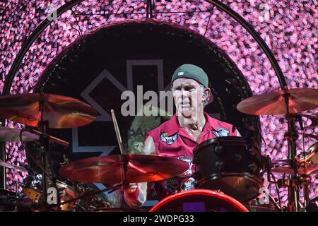 Chad Smith (Schlagzeug). Rote, Heiße Chili-Paprika. Lebt in Buenos Aires, Argentinien Stockfoto