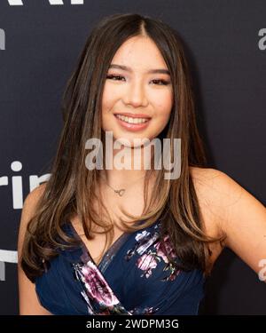 New York, USA. Januar 2024. Tiana Gowen besucht am 21. Januar 2024 die Premiere der Amazon Prime MGM Studios im Museum of Modern Art in New York. (Foto: Lev Radin/SIPA USA) Credit: SIPA USA/Alamy Live News Stockfoto