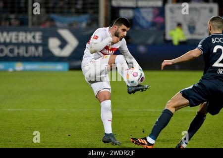 Bochum, Deutschland. Januar 2024. Fussball; Spieltag 18; 1. Bundesliga; Saison 20223/2024; VfL Bochum gegen VfB Stuttgart am 20.01.2024 in Bochum. UBz: 26 Deniz Undav, VfB Stuttgart. Quelle: dpa/Alamy Live News Stockfoto