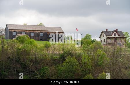 Das Johnstown Flood National Memorial über die Johnstown Flood, Pennsylvania, USA Stockfoto