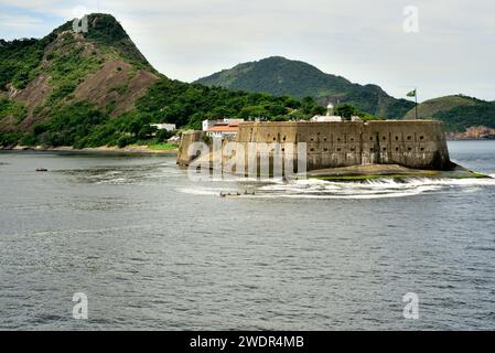 Fortaleza de Santa Cruz da Barra, Festung, Hafeneingang, Rio de Janeiro, Stadt, Brezil Stockfoto