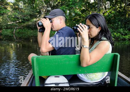 Ecuador, Amazonien, Quichua Community, Napo Wildlife Center, Yasuni Nationalpark, Napo Wildlife Center, Bootstour Stockfoto