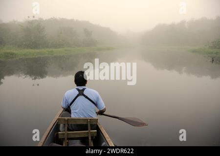 Südamerika, Amazonas, Ecuador, Napo Wildlife Center, Yasuni Nationalpark, Quichua Community, Anangurocha Lake, Stockfoto