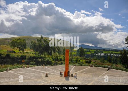 Ecuador, Anden, Linea Equinoccial, Äquatorlinie Monument Stockfoto