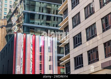 Erkunden Sie das dynamische Herz von Sydney: Das Stadtzentrum Stockfoto