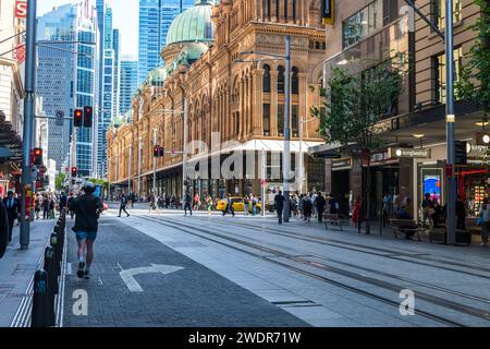 Erkunden Sie das dynamische Herz von Sydney: Das Stadtzentrum Stockfoto