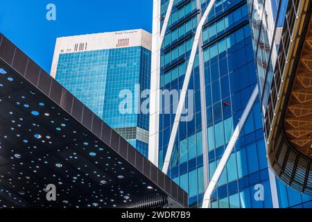 Erkunden Sie das dynamische Herz von Sydney: Das Stadtzentrum Stockfoto