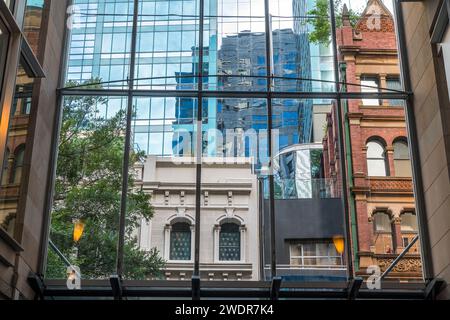 Erkunden Sie das dynamische Herz von Sydney: Das Stadtzentrum Stockfoto