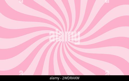 Lichtdrehung. Schwarze Farbstreifen wellig isoliert auf weißem Hintergrund. Radiale Wellenlinie. Muster gekrümmt. Comic-Drehung. Effekt Kurven Strahlen. Abstrakt Stock Vektor