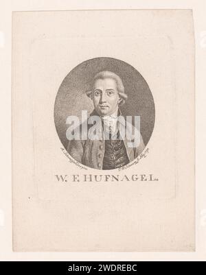 PortraT van Wilhelm Friedrich Hufnagel, Paul Wolfgang Schwarz, nach A. Schweiglender, 1790 Druckpapier historische Personen Stockfoto