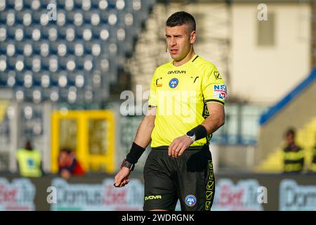 Empoli, Italie. Januar 2024. Antonio Giua (Schiedsrichter) während des italienischen Meisterschaftsspiels Serie A zwischen Empoli FC und AC Monza am 21. Januar 2024 im Stadio Carlo Castellani in Empoli, Italien - Foto Morgese-Rossini/DPPI Credit: DPPI Media/Alamy Live News Stockfoto