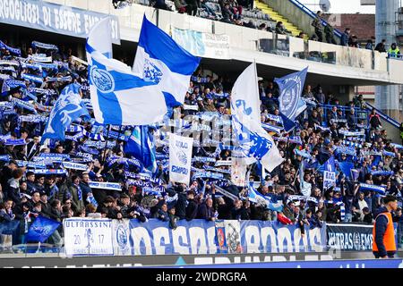 Empoli, Italie. Januar 2024. Anhänger des Empoli FC während des italienischen Meisterschaftsspiels Serie A zwischen Empoli FC und AC Monza am 21. Januar 2024 im Stadio Carlo Castellani in Empoli, Italien - Foto Morgese-Rossini/DPPI Credit: DPPI Media/Alamy Live News Stockfoto