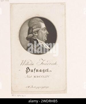 PortraT van Wilhelm Friedrich Hufnagel, Christoph Wilhelm Bock, 1790 Print Nürnberger Papierstich / Gravur historischer Personen Stockfoto