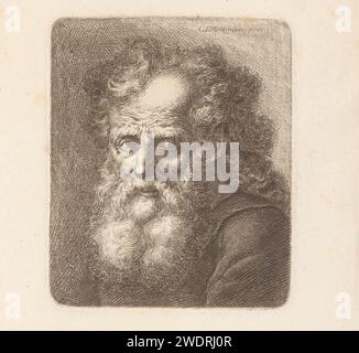 Porträt eines unbekannten alten Mannes, Carl Friedrich Holtzmann, nach Christian Wilhelm Ernst Dietrich, 1750–1811 Print Print ist Teil eines Albums. Dresdner Papier, das anonyme historische Person porträtiert Stockfoto