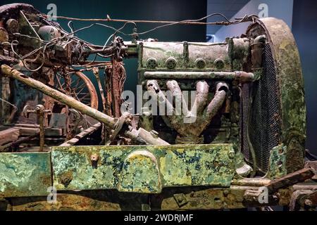 1925 Bugatti Typ 22 Brescia wurde aus dem Lake Maggiore Mullin Automotive Museum Oxnard California USA gerettet Stockfoto