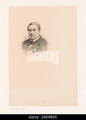 Portret van Eugène Labiche, Louis Le Nain, 1861 - 1911 Druckpapier, das historische Personen graviert. Erwachsener Mann Stockfoto