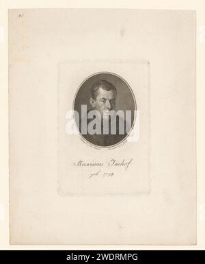 PortraT van Maximus aus Imhof, Joseph Peter Paul Rauschmayr, nach Johann Georg Edlinger, 1768 - 1815 Druckpapierstich historischer Personen Stockfoto