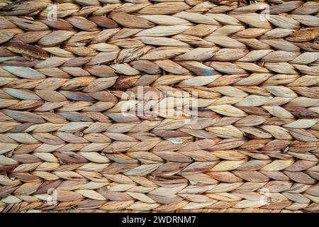 Hintergrundstruktur aus gewebtem Korb aus Korb Stockfoto