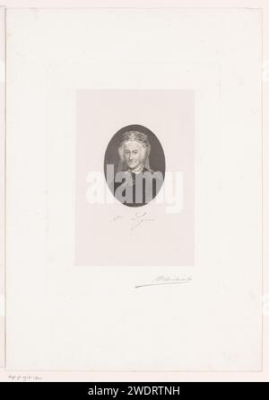 Porträt einer unbekannten Frau, möglicherweise Mrs. Ligeois, Jean Baptiste Pierre Michiels, 1831 - 1890 Druckpapier. Ätzen historischer Personen. Alte Frau. Kopf – Zahnrad Stockfoto