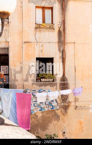 Foto in der Stadt Cagliari, Italien, mit Denkmälern und Bildern des historischen Stadtzentrums Stockfoto