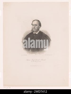 PortraT van Johann, Graf Larisch von Moennich, August Weger, nach Anonym, 1860 - 1892 Druck Leipziger Papier-Stahlstich historische Personen Stockfoto